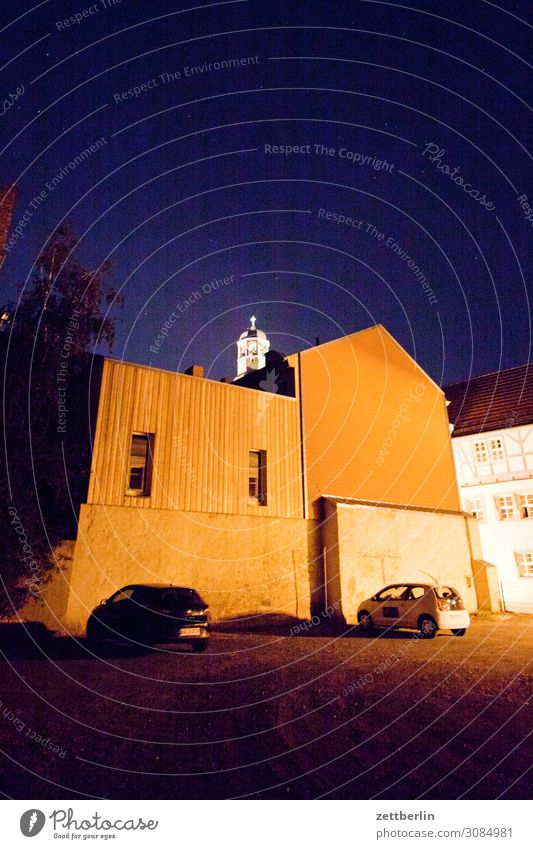 Nachts in Aschersleben Abend aschersleben Beleuchtung dunkel geheimnisvoll historisch Licht Mittelalter Sachsen-Anhalt Stadt Tatort Parkplatz Fassade