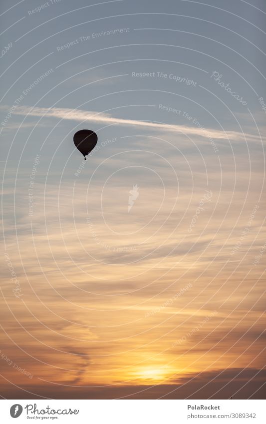 #A# good morning Kunst ästhetisch Sonnenaufgang Ballone Ballonfahrt fliegen Farbfoto Gedeckte Farben Außenaufnahme Detailaufnahme Menschenleer