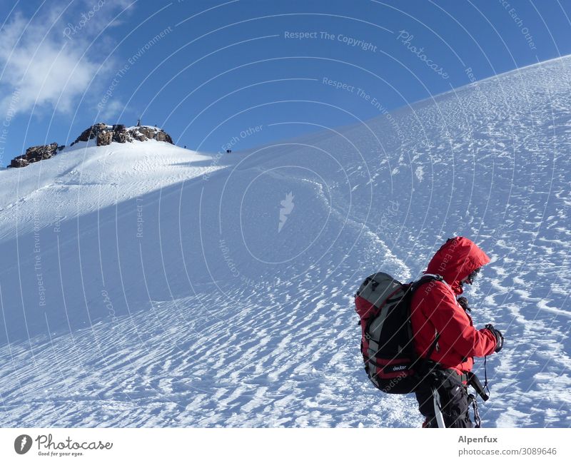 wertvoll | Gletscher Klima Klimawandel Felsen Alpen Berge u. Gebirge Monte Rosa Gipfel Schneebedeckte Gipfel Freude Lebensfreude Begeisterung selbstbewußt