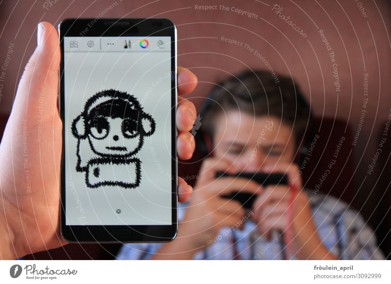 Selfie :D Handy maskulin Jugendliche 1 Mensch 13-18 Jahre Spielen lustig Freude Identität PDA Entwurf digital Porträt Farbfoto Innenaufnahme