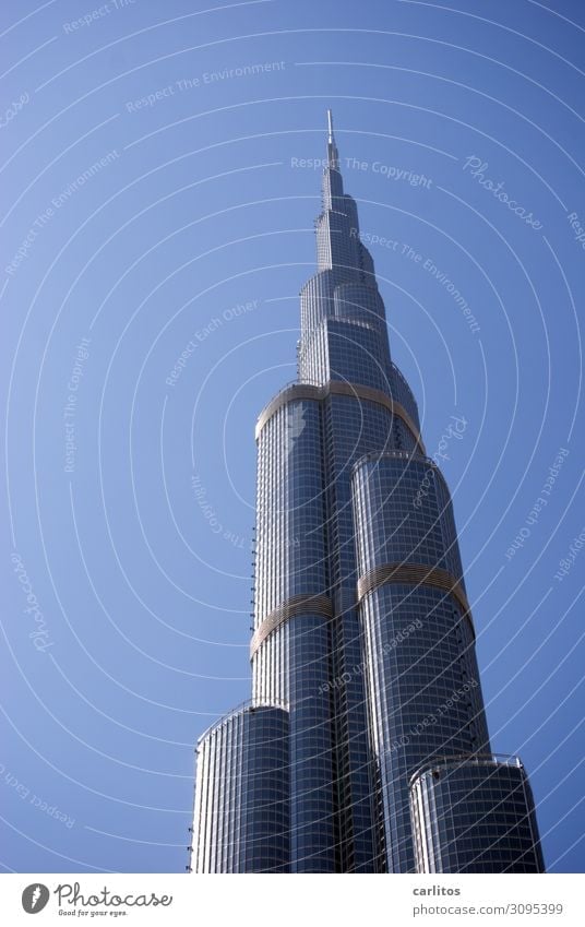 Burj Khalifa ohne Sonne Dubai Vereinigte Arabische Emirate Hauptstadt Großstadt Hochhaus Wirtschaftswachstum Bauboom