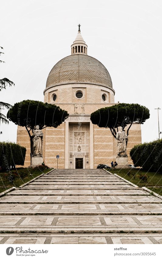 Basilica dei Santi Pietro e Paolo Kirche Religion & Glaube Moderne Architektur Rom Italien Katholizismus Basilika Statue Weltausstellung Geometrie harmonisch