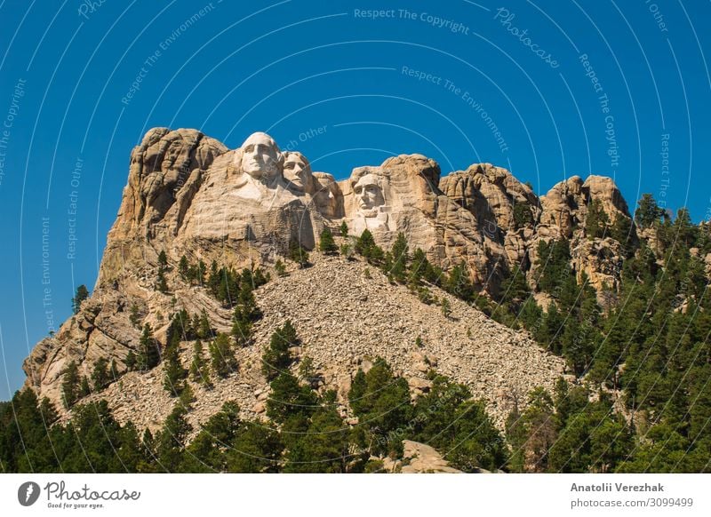 Mount Rushmore Vorderansicht, Labor Day 2018 Gesicht Ferien & Urlaub & Reisen Tourismus Berge u. Gebirge Landschaft Himmel Park Hügel Felsen Denkmal Stein alt