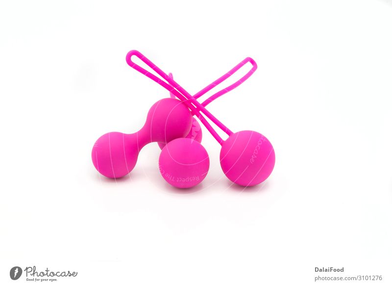 Geisha-Kugel isoliert von hoher Qualität Freude Erholung Freizeit & Hobby Ball Frau Erwachsene Hand Spielzeug Kunststoff Sex Erotik natürlich rosa weiß
