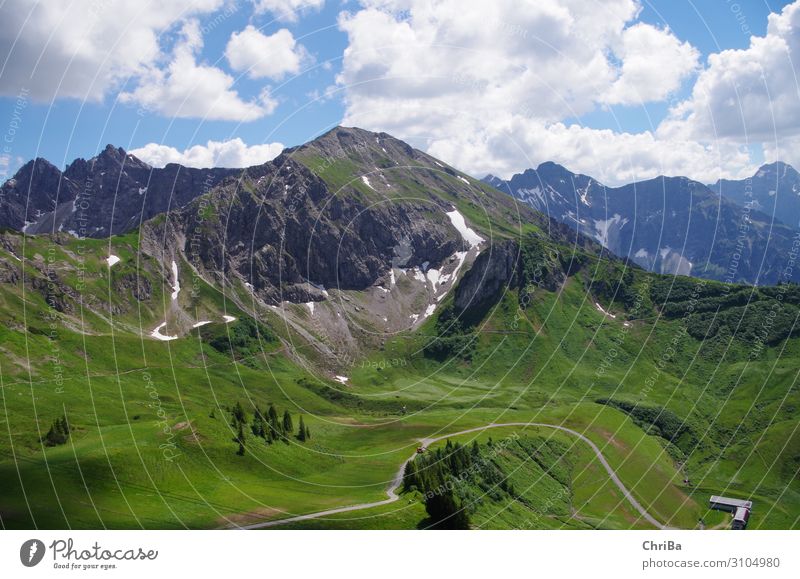 Alpen Panorama harmonisch ruhig Ferien & Urlaub & Reisen Tourismus Ausflug Sommer Sommerurlaub Berge u. Gebirge wandern Klettern Bergsteigen Schönes Wetter