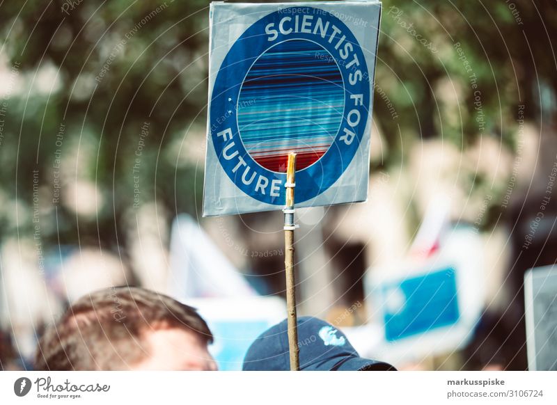 Global Climate Strike Scientists for future Kind Student Desaster Frieden Global Climate Mobilisation activist appeal atmosphere Hintergrundbild blue change