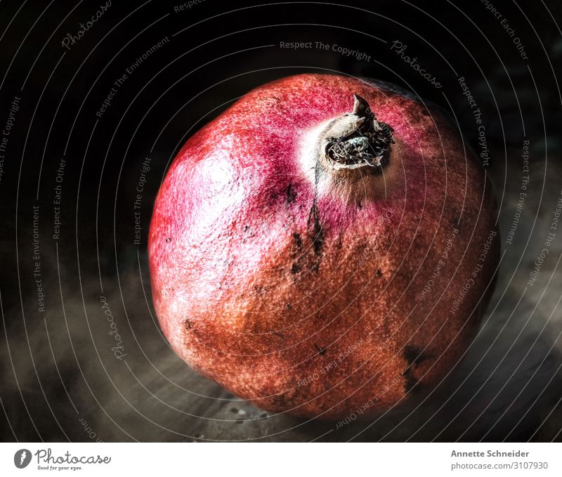 Granatapfel Lebensmittel Frucht Bioprodukte Slowfood rot Farbfoto Innenaufnahme Freisteller Tag