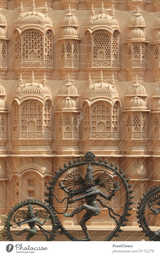 Indien III Lifestyle Ferien & Urlaub & Reisen Tourismus Ausflug Abenteuer Ferne Kunstwerk Skulptur Stadt Palast Bauwerk Gebäude Architektur Sehenswürdigkeit alt