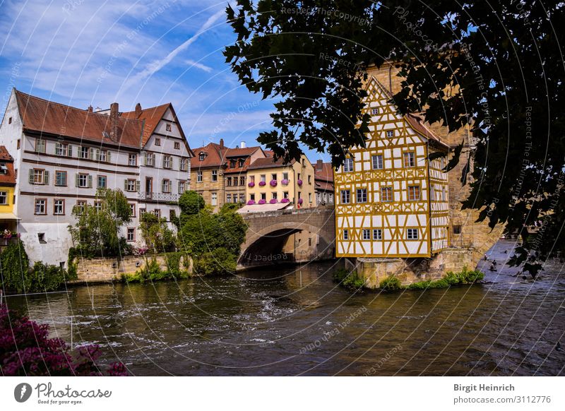 Historisches Rathaus Bamberg Ferien & Urlaub & Reisen Tourismus Franken Bayern Stadt Stadtzentrum Altstadt Brücke Bauwerk Architektur Sehenswürdigkeit kaufen