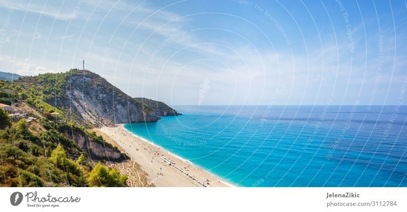 Milos Strand auf der Insel Lefkada, Griechenland exotisch Ferien & Urlaub & Reisen Tourismus Ausflug Abenteuer Kreuzfahrt Sommer Sommerurlaub Sonnenbad Meer