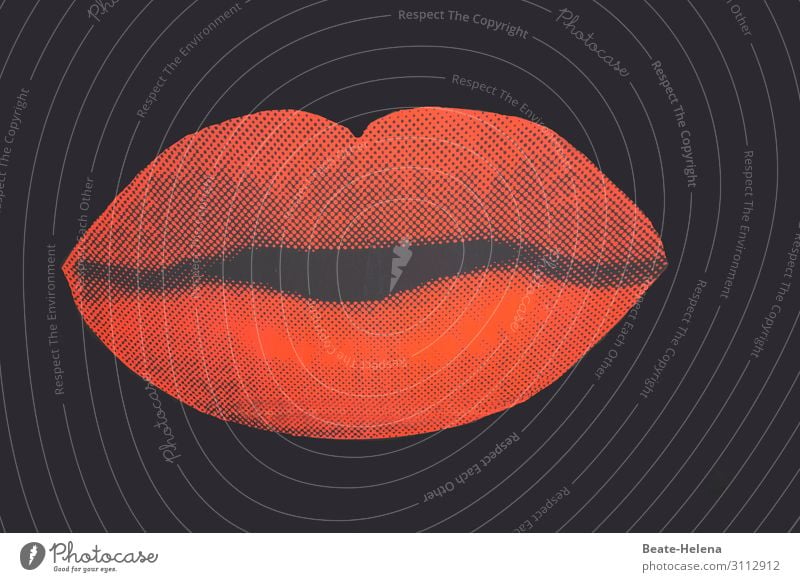 A big kiss for you Stil Design Mund Lippen Valentinstag Kunstwerk Zeichen atmen beobachten Blühend Feste & Feiern Lächeln leuchten Liebe Umarmen ästhetisch