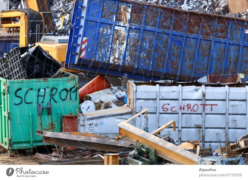 Schrottbild ! Container Stahl Rost Business chaotisch Ende Energie Gesellschaft (Soziologie) einzigartig Problemlösung nachhaltig Politik & Staat Reichtum