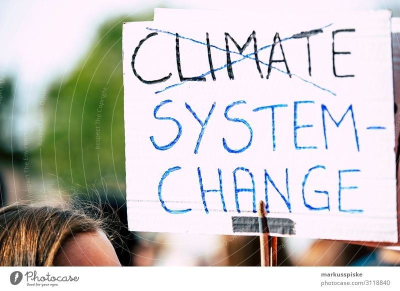 Climate - system change Kind Student Desaster Frieden Global Climate Mobilisation Global Climate Strike activist appeal atmosphere Hintergrundbild blue climate