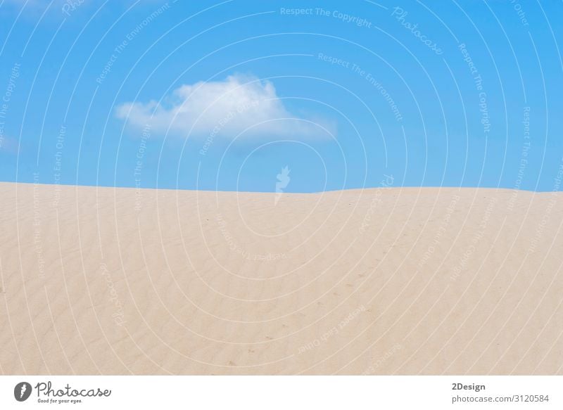 Einsame Wolke über einer Düsterdüne vor blauem Himmel Ferien & Urlaub & Reisen Abenteuer Freiheit Sonne Frau Erwachsene Mann Natur Landschaft Sand Wolken Wärme