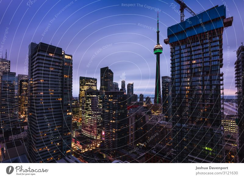 Toronto Stadtlandschaft Ferien & Urlaub & Reisen Tourismus Sightseeing Stadtzentrum Skyline Hochhaus Gebäude Luftbildfotografie Kanada Großstadt