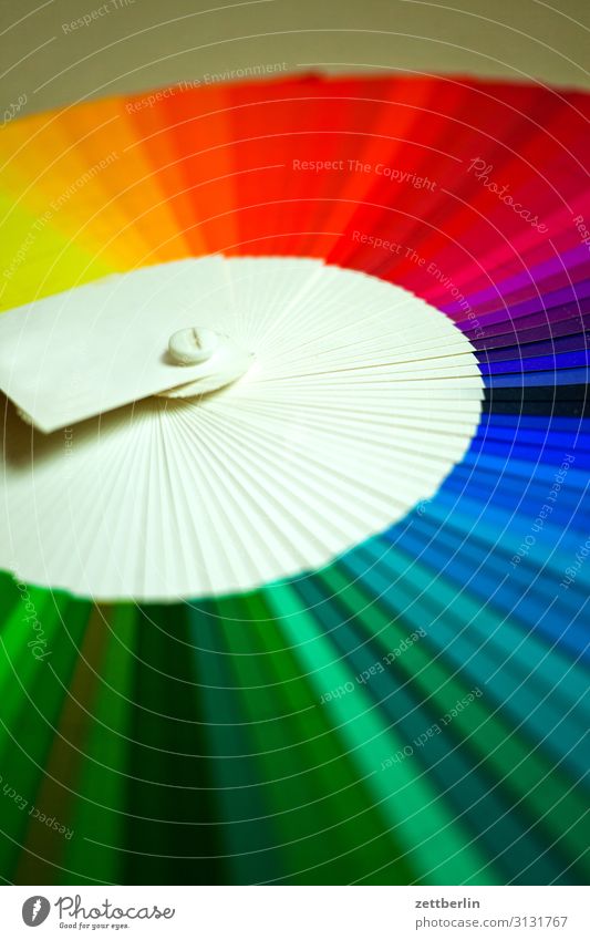 Farbfächer mehrfarbig Druck Druckerei Schriftstück Farbe Farbkarte Farbskala Farbbrillianz Farbwert Farbenspiel Farbverlauf kalibrierung Menschenleer