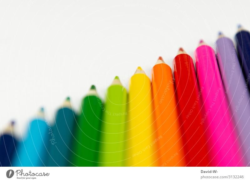 Buntstifte - Kunst bunt malen Farbe Kreativität zeichnen Farbfoto mehrfarbig Freizeit & Hobby Nahaufnahme Innenaufnahme Künstler Maler Stifte set farbenfroh