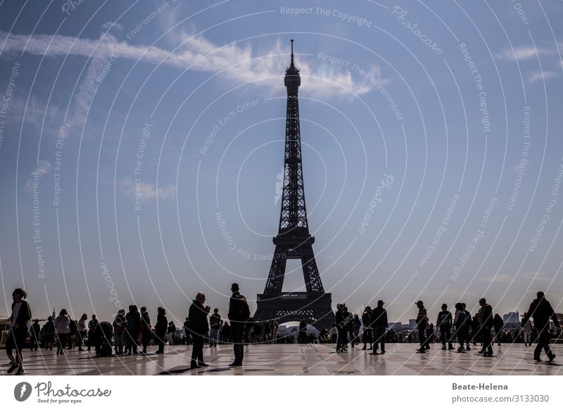 Touristenmagnet Ferien & Urlaub & Reisen Tourismus Ferne Sightseeing Städtereise Paris Frankreich Europa Hauptstadt Platz Turm Bauwerk Architektur