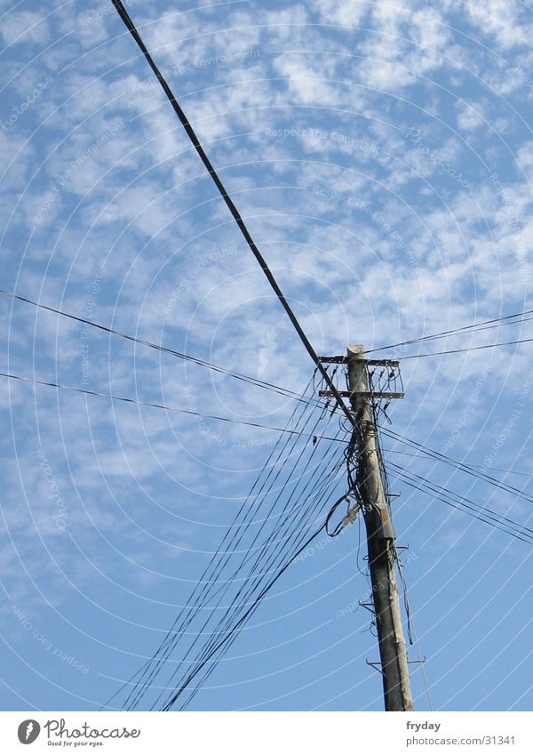 heiße draht Draht Schnur Telekommunikation Kabel Strommast Himmel Mischung