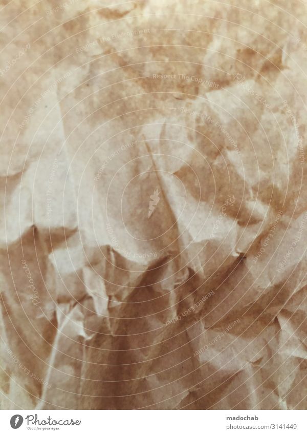 Papierberge - Hintergrund Struktur zerknittertes Papier Berge u. Gebirge bizarr chaotisch knittern Falte Hintergrundbild Fundament trashig Altpapier Müll