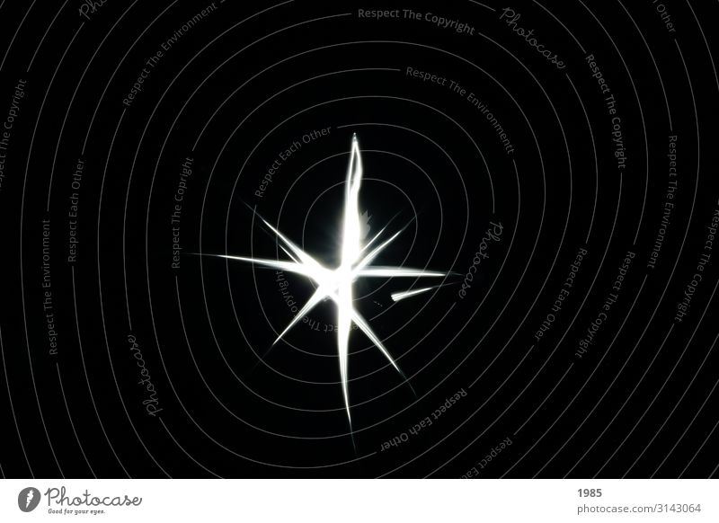 Lichtstern Freizeit & Hobby Zeichen zeichnen Unendlichkeit weiß Stern Lichtmalerei Schwarzweißfoto Innenaufnahme Experiment Menschenleer Textfreiraum links