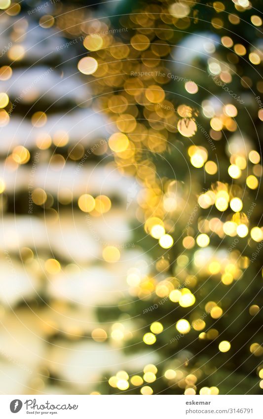 Bokeh weihnachtlicher Hintergund Design Feste & Feiern Weihnachten & Advent Weihnachtsbaum geschmückt Kunst Dekoration & Verzierung Christbaumkugel
