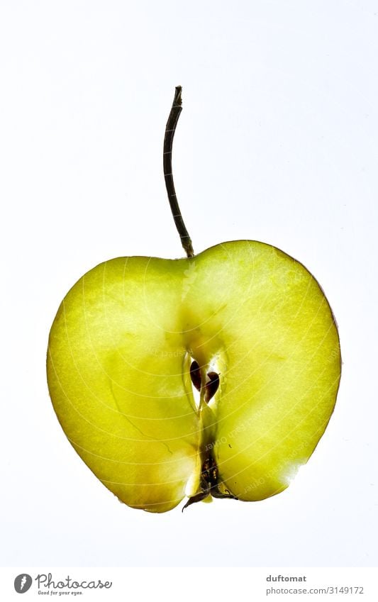Vitaminbombe Lebensmittel Frucht Apfel Ernährung Essen Frühstück Picknick Zeichen Fitness Fressen einfach groß gut kalt lecker nachhaltig saftig grün Gefühle