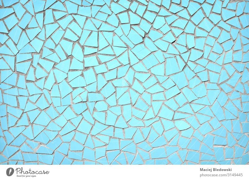 Gebrochenes blaues Feinsteinzeug Hintergrund Häusliches Leben Tapete alt türkis Surrealismus Mosaik Wand Porzellan Fliesen u. Kacheln gebrochen azurblau