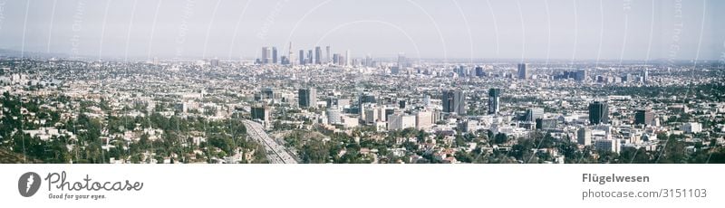 LA Panorama Los Angeles USA Stars and Stripes Amerika Großstadt Hollywood überbevölkert Hochhaus