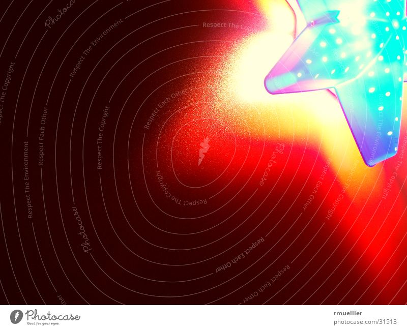 Sternenhimmel III - lange belichtet Licht Lampe rot Stimmung Häusliches Leben Stern (Symbol) Beleuchtung blau