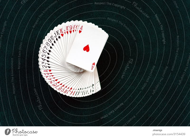 Deck of Cards Freizeit & Hobby Spielen Kartenspiel Poker Glücksspiel Ass Spielsucht Freude Hoffnung Ordnung Spielkasino Stapel Fächer Las Vegas Spieler Farbfoto