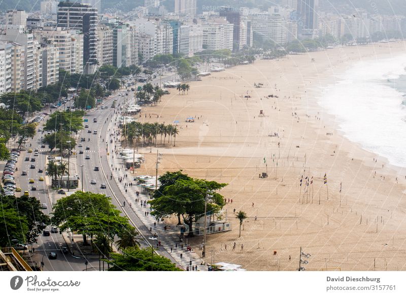 Copacabana Ferien & Urlaub & Reisen Tourismus Städtereise Sommerurlaub Schönes Wetter Wellen Küste Strand Bucht Meer Stadt Stadtzentrum überbevölkert Haus