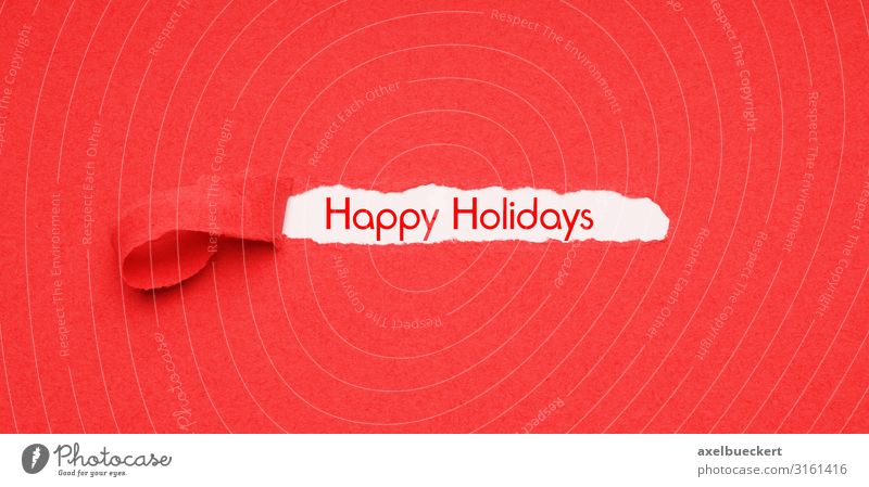 Schöne Feiertage Design Tapete Feste & Feiern Weihnachten & Advent Papier rot Farbe Kreativität Werbung frohe Feiertage gerissen Golfloch Mitteilung