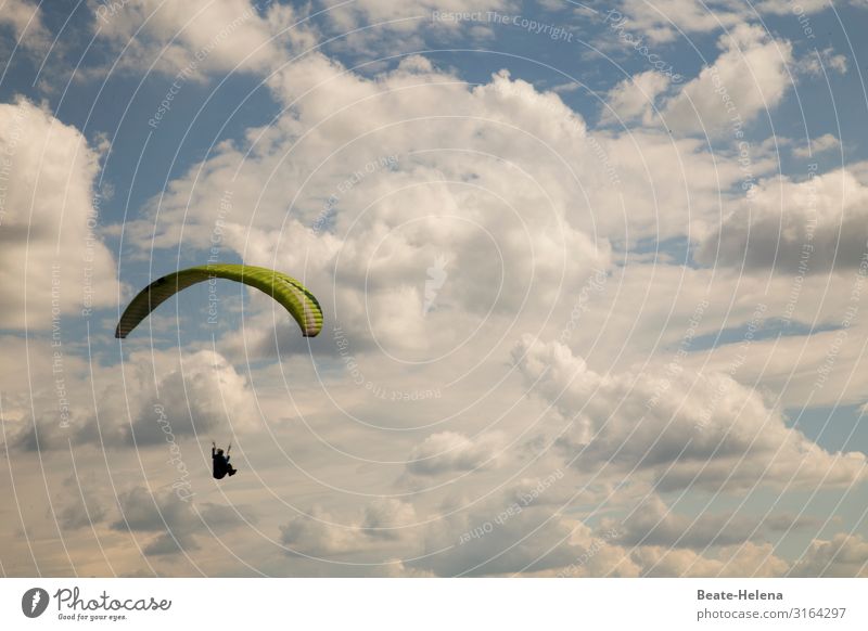 Abgehoben l Up into the Sky Freizeit & Hobby Abenteuer Freiheit Gleitschirmfliegen Natur Urelemente Luft Himmel Wolken Schönes Wetter Segelflugzeug wählen