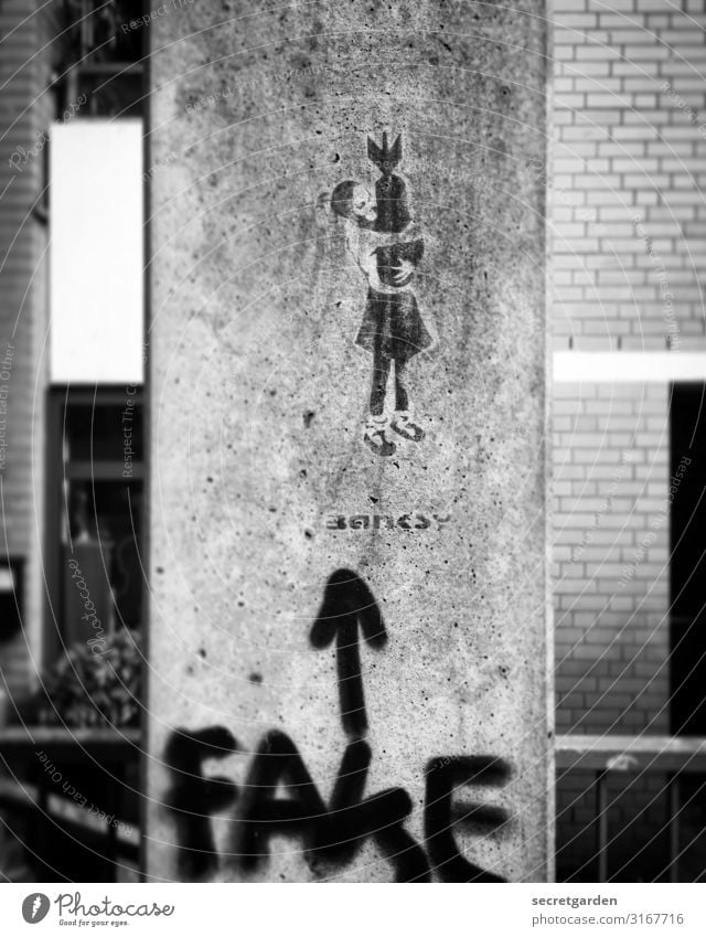 Das Mädchen mit dem Schwefelholz. Kindheit Jugendliche 1 Mensch Kunst Künstler Kunstwerk Subkultur Hamburg Mauer Wand Sehenswürdigkeit Graffiti Pfeil zeichnen