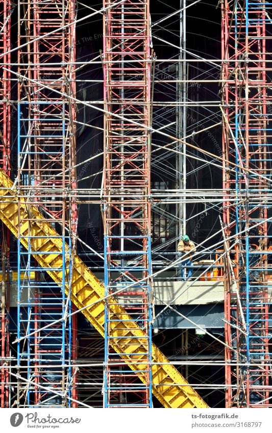 Turmbau zu Babel, Manhattan Arbeit & Erwerbstätigkeit Beruf Bauarbeiter Baustelle Baumaschine Mensch maskulin 1 New York City USA Stadtzentrum Haus Hochhaus