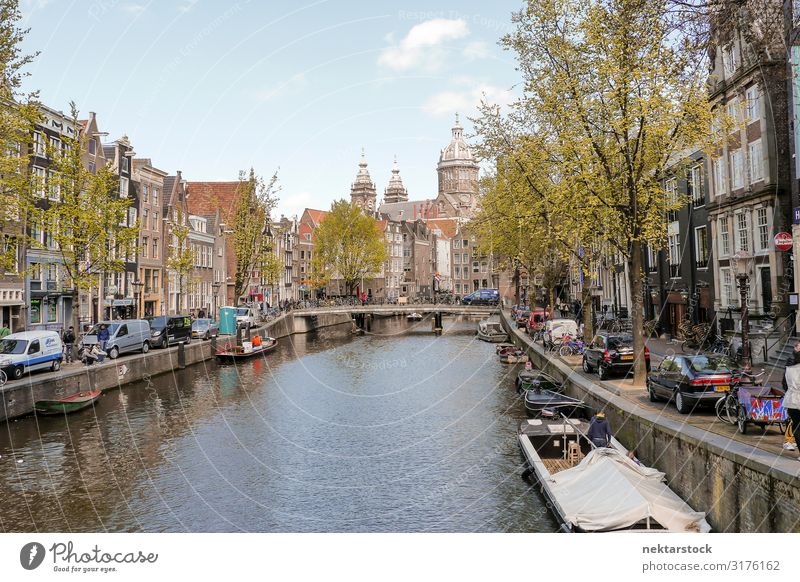 Amsterdam Kanal und Uferarchitektur Lifestyle Erholung Wohnung Gebäude Architektur alt Gelassenheit Wasser wohnbedingt klassisch berühmt Reiseziel Flussufer