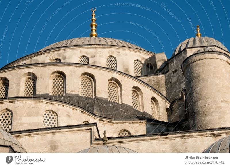 Blaue Moschee in beige Ferien & Urlaub & Reisen Tourismus Sightseeing Städtereise Istanbul Türkei Europa Stadt Stadtzentrum Altstadt Kirche Bauwerk Gebäude