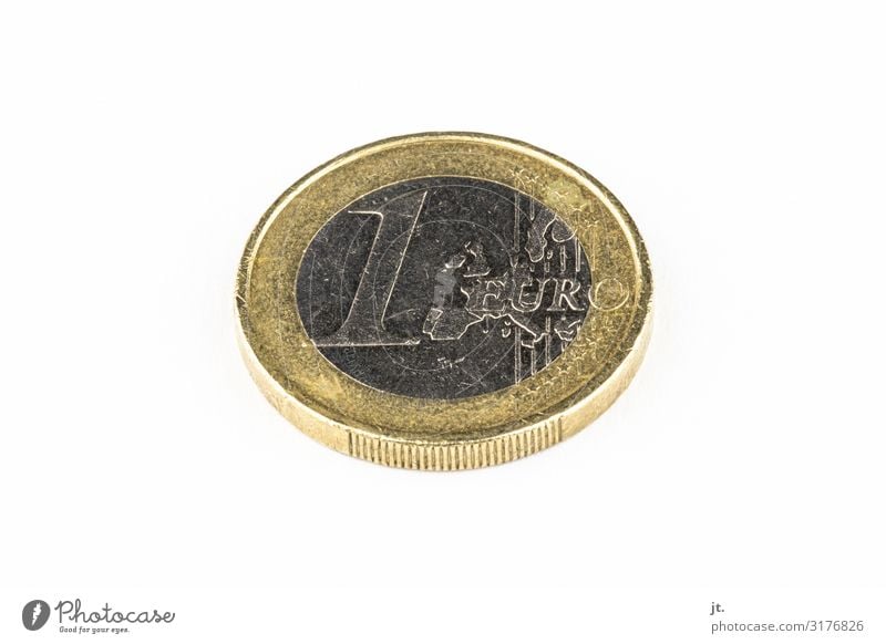 1-Euromünze Geldmünzen Währung authentisch Billig klein reich Business Dekadenz Erfolg Kapitalwirtschaft Freiheit Gesellschaft (Soziologie) kaufen Handel