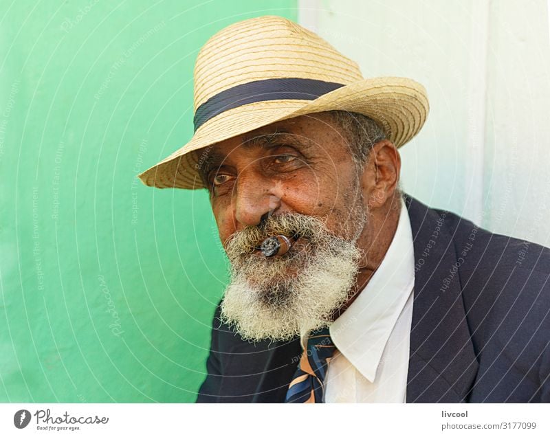 eleganter großvater III, trinidad - kuba Lifestyle Glück Leben Insel Mensch maskulin Mann Erwachsene Männlicher Senior Großvater Kopf Gesicht Auge Ohr Nase Mund