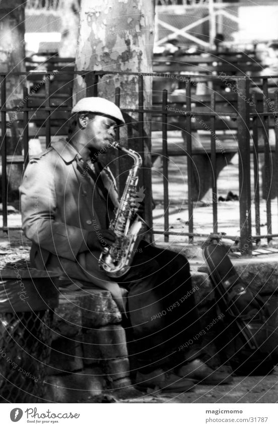 Saxman Saxophon New York City Mann Musik Musiker