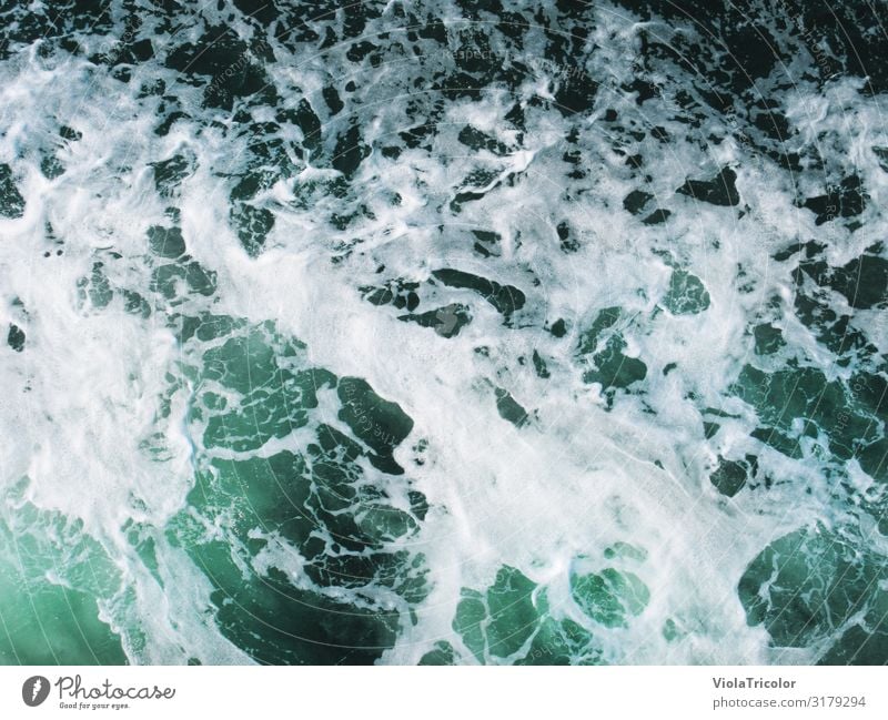 Blick in  aufgewühltes Meerwasser Wasser Menschenleer Ostsee Wellen Ferien & Urlaub & Reisen Außenaufnahme Sommer Küste Ferne Natur Farbfoto Freiheit Tag