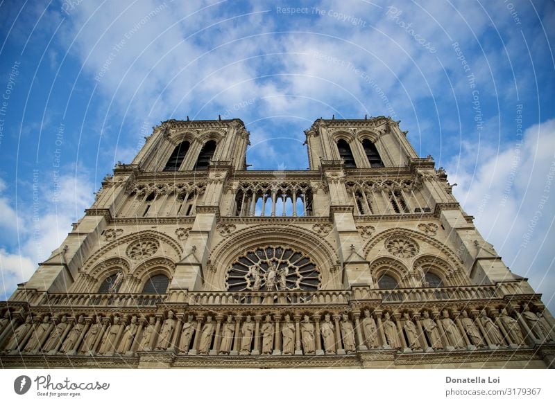 Kathedrale Notre-Dame de Paris Himmel Kirche Dom Gebäude Architektur historisch schön einzigartig Perspektive Ferien & Urlaub & Reisen Religion & Glaube