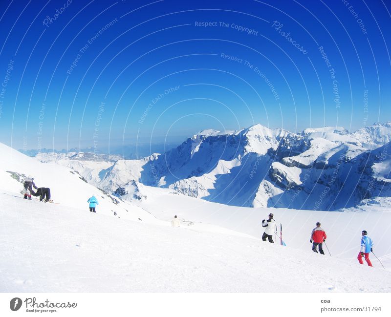Gletscher Flims Schweiz Winter Berge u. Gebirge alpenarena Skifahren Schnee