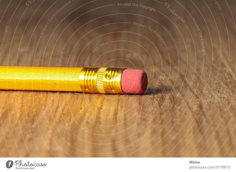 Bleistift mit Radiergummi Bildung Gerät Graphit Dinge Büro Schule Werkzeug Holz gelb klein Design Zeichnung Ladengeschäft Arbeit & Erwerbstätigkeit schreiben