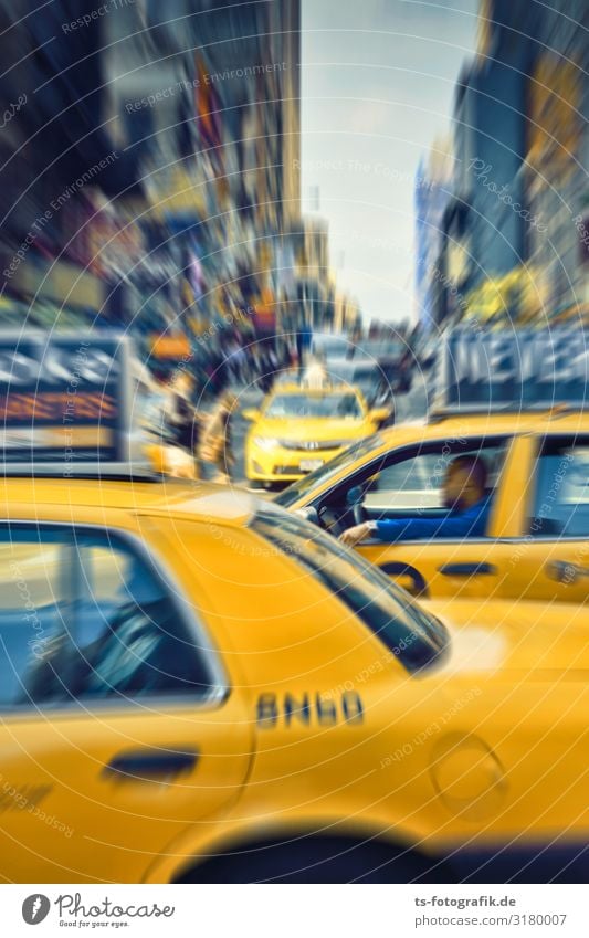 Yellow Traffic Jam, Times Square New York City USA Stadt Stadtzentrum überbevölkert Haus Platz Gebäude Architektur Sehenswürdigkeit Wahrzeichen Verkehr