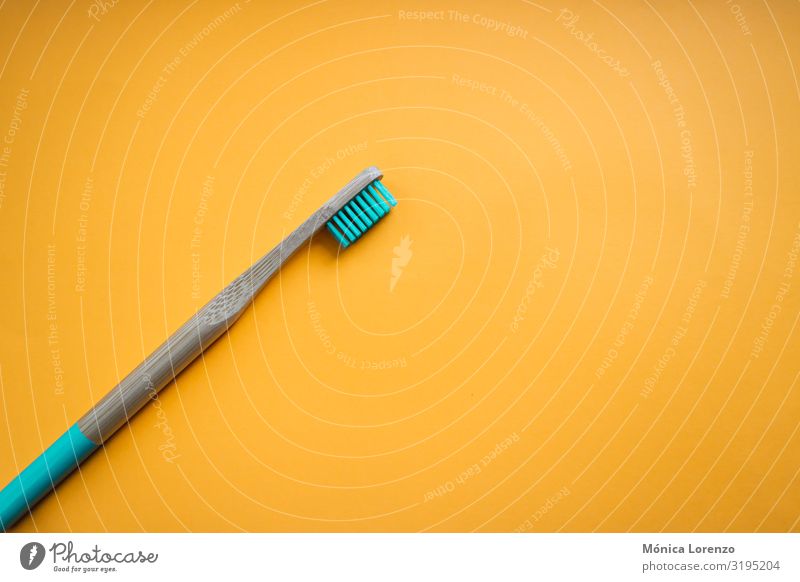Öko-Bambus-Zahnbürste. Nachhaltiges Konzept. Lifestyle Behandlung Leben Zähne Holz Freundlichkeit nachhaltig natürlich Sauberkeit Schutz Personal Zahnarzt