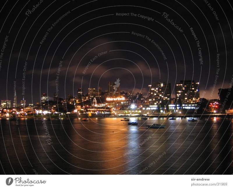 SanFran@night San Francisco Nachtaufnahme Amerika Kalifornien Langzeitbelichtung Nordamerika Bay Area Hafen