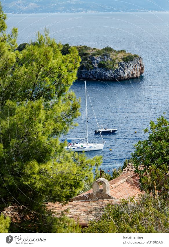Porto Infreschi, Marina di Camerota, Salerno, Italien schön Meer Natur Landschaft Küste Wege & Pfade Jacht Wasserfahrzeug blau Bucht Geschütztes Meeresgebiet