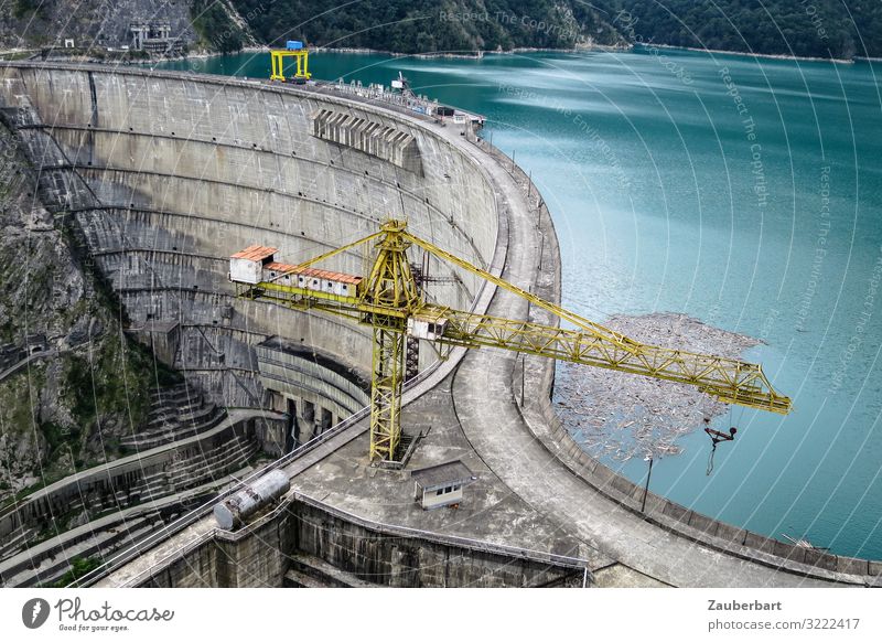 Enguri Staudamm, Georgien Ferne Energiewirtschaft Kran Technik & Technologie Erneuerbare Energie Wasserkraftwerk Staumauer Sehenswürdigkeit Beton